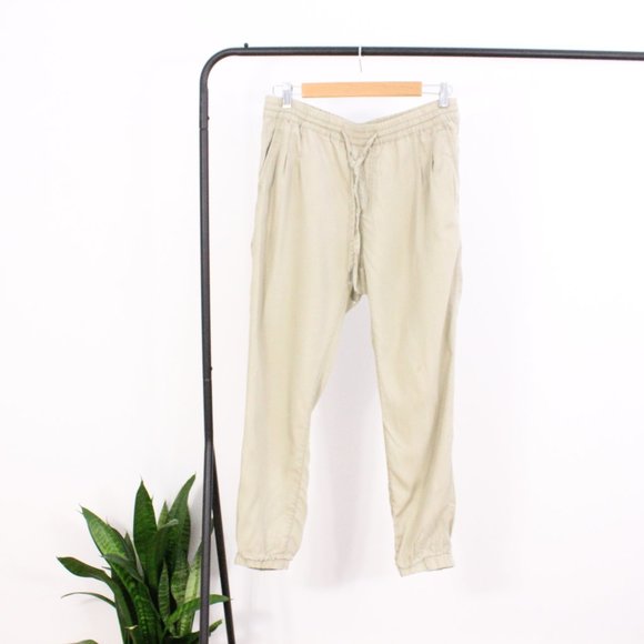 *Harlow Beige Drawstring Jogger Pant - Picture 1 of 4